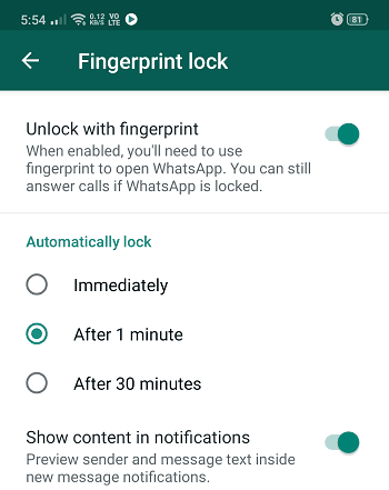 WhatsApp Fingerprint Lock  How To Enable   Quick Guide  2023 - 76