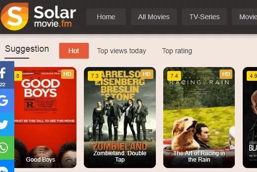 SolarMovie - Sites like Soap2day